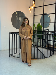 Umzay Special Brown EMB 2PCUmzay Special Brown EMB 2PC